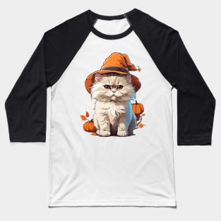 Magical Orange Hat Cat Baseball T-Shirt